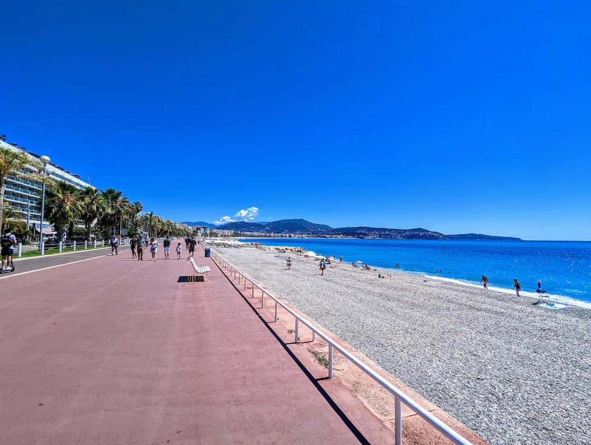 1 Min To The Beach Apartment - Kitchen - Tramway - Air Conditioner - Wifi - Promenade Des Anglais Nizza Exterior foto